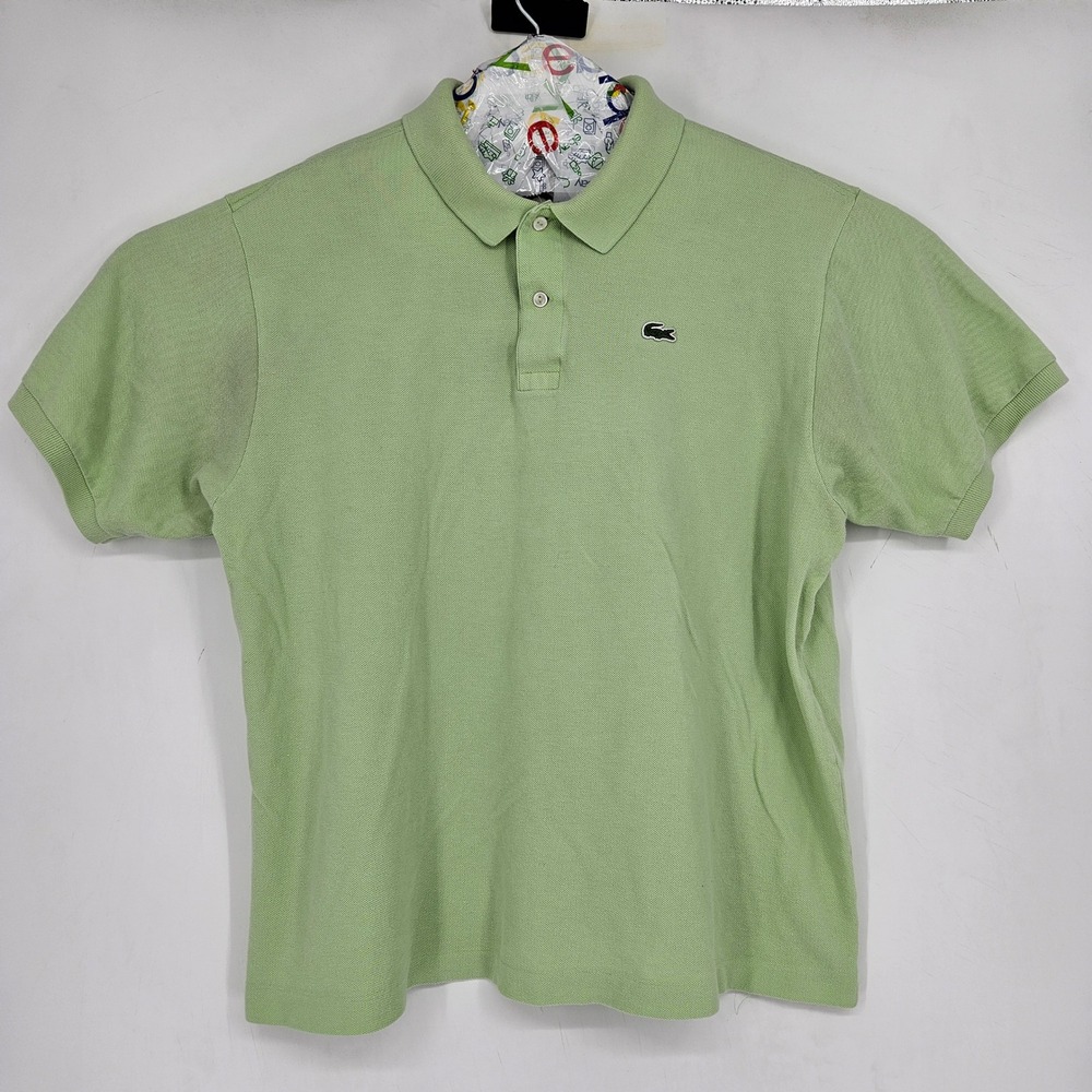 Lacoste Polo Shirt Mens Size 9 4X Short Sleeve Classic Preppy Croc Casual Green